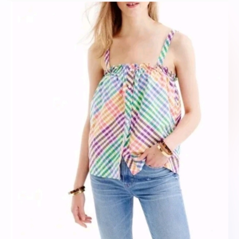 J.Crew Color Gingham Tank top, 00